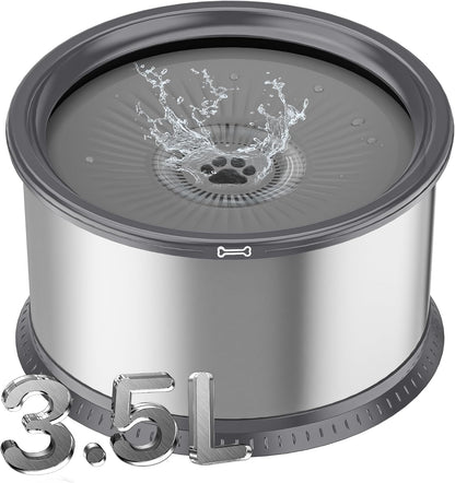 1.6 Gallon Dog Water Bowl, 6.5L/220Oz Stainless Steel No Spill Water Bowl for Large Dogs, Super Large Capacity Splash Proof Pet Slow Drinking Water Bowl with Anti-Slip Mat for Mess Drinkers9