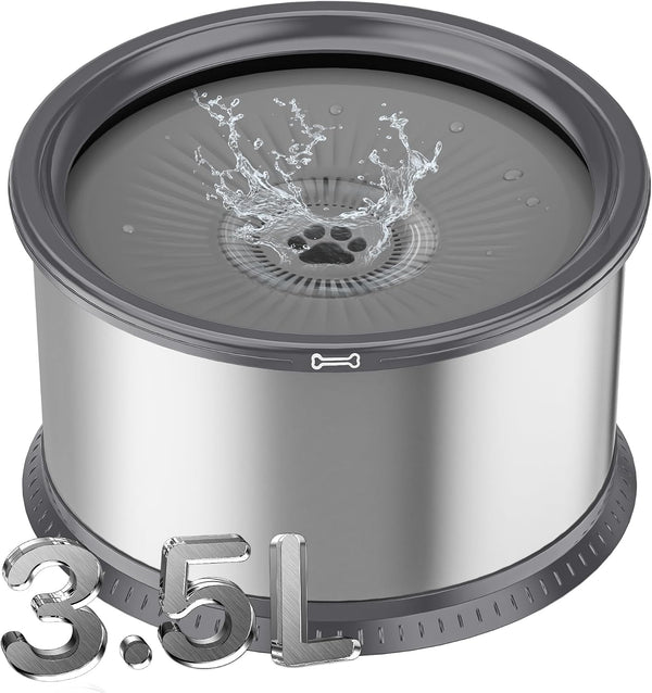 1.6 Gallon Dog Water Bowl, 6.5L/220Oz Stainless Steel No Spill Water Bowl for Large Dogs, Super Large Capacity Splash Proof Pet Slow Drinking Water Bowl with Anti-Slip Mat for Mess Drinkers9