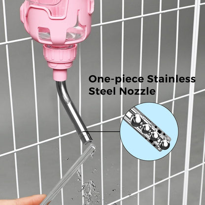 Vannon Dog Crate Water Bottle, 34Oz Top-Fill Pet Water Dispenser, Pink | Kennel Water Bottle Helps Keep Pets Hydrated Longer with Fewer Refills and Easy Daily Care.8