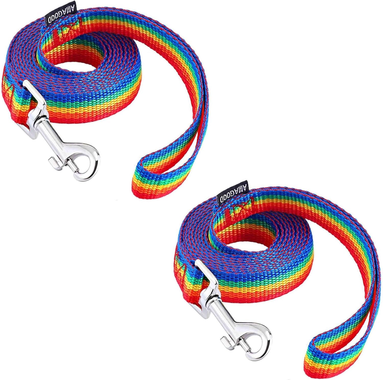 amagood-6-ft-puppy-leash-strong-traditional-style-with-easy-to-use-collar-hook-great-for-small-medium-and-large-dogs-5-8in-x-6-ft-purple