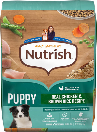 Nutrish Rachael Ray Dry Dog Food Puppy, Real Chicken & Brown Rice Recipe, 13 Lb. Bag1