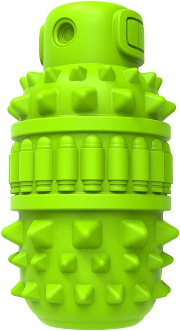 PIFFZEDO Dog Toys for Aggressive Chewers,Interactive Natural Rubber Chew & Squeaky Toy for Large Medium Breed,Dog Toothbrush,Tough & Durable (Green,Large)9