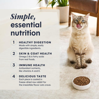 Instinct Limited Ingredient Diet Dry Cat Food, Real Rabbit, 4.5 Lb. Bag | Single Animal Protein and Vegetable Recipe, Raw-Coated Kibble, Farm-Raised Rabbit, Gentle on Sensitive Stomachs5