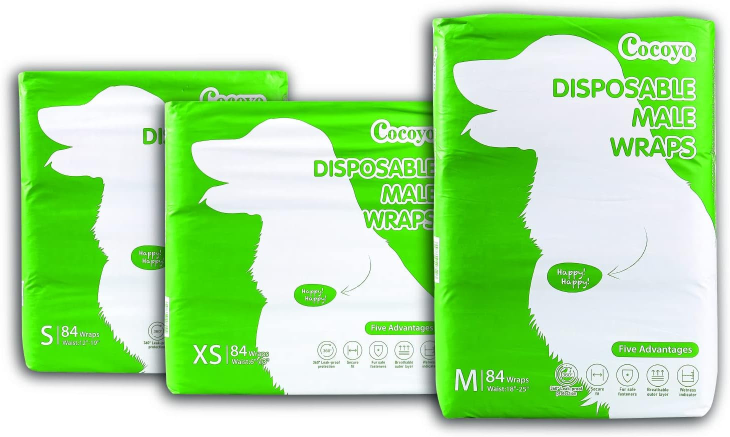 cocoyo-disposable-male-dog-wraps-small-size-84-count-super-absorbent-breathable-wetness-indicator