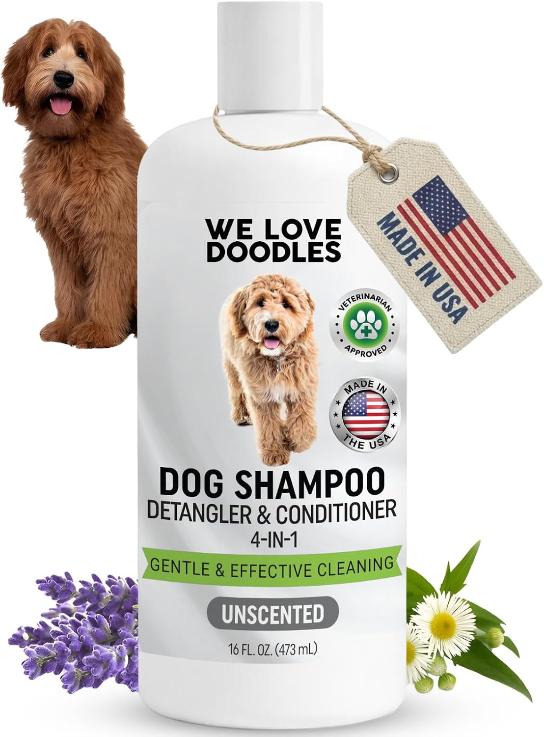 dog-shampoo-conditioner-detangler-hypoallergenic-tearless-lavender-16oz-for-sensitive-itchy-skin-best-shampoo-for-smelly-dogs-goldendoodle-poodle-doodle-puppy-pet-wash-soap-usa-made-4-in-1