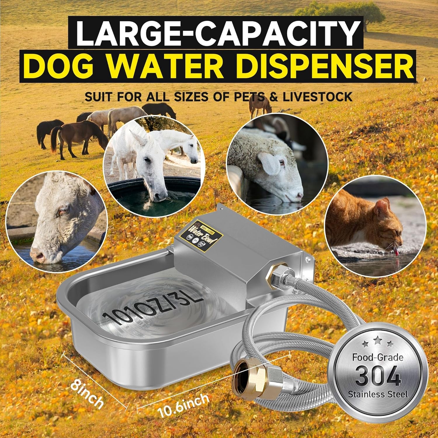petimi-automatic-water-dispenser-for-dogs-101oz-outdoor-dog-water-bowl-304-stainless-steel-water-feeder-for-small-to-large-pets-large-livestock-waterer-anti-tipping-water-auto-fill-easy-to-clean