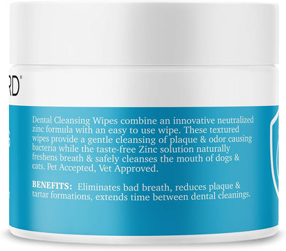 MAXI/GUARD Dental Cleansing Wipes for Dogs, Cats, Horses and Companion Animals (100 Wipes), Light Blue/White2