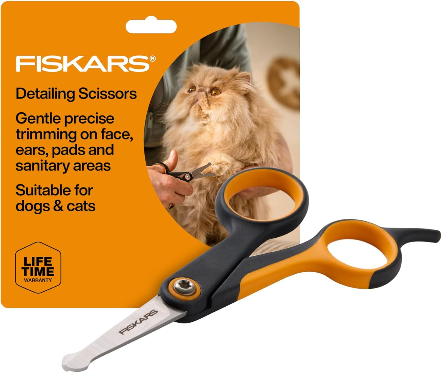 fiskars-pet-grooming-detailing-scissors-for-dogs-cats-5-5-orange-black-detailing-scissors-with-rounded-tips-softgrip-handle-cat-and-dog-supplies