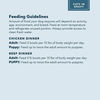 Amazon Brand – Wag Wet Dog Food Cups, Chicken & Beef in Gravy Variety Pack, 3.5Oz, 12 Pack5