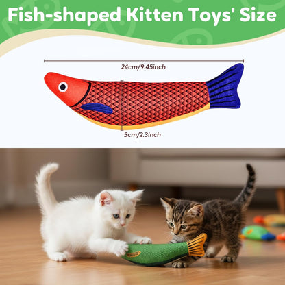 Catnip Toys Saury Fish, Cat & Kitten Chew Kicker Interactive Crinkle Toys for Bored Indoor Adult Cats & Kitten, Cat Gifts Teething Toys Soft and Durable for All Breeds5