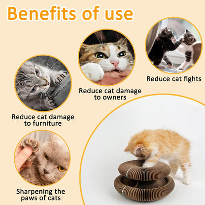 Magic Organ Cat Scratching Board & Accordion Toy - Cat Butler Snuffle Paw Cardboard Slinky4