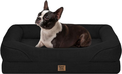 Chez Paw Waterproof Orthopedic XL Dog Bed for Large and Extra Large Dogs | Egg Crate Foam, 4-Sided Bolster Support, Waterproof Liner, Non-Slip Bottom, Machine Washable Cover, 42 X 30 Inch47