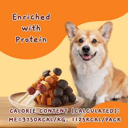 Jungle Calling Multi-Flavor Dog Kabob Treats, Edible Rawhide Stick, 10.6 Oz | Premium Snacks for Medium & Large Dogs, Made with Chicken, Duck, Beef, Sweet Potato and Pumpkin, Perfect for Special Moments3