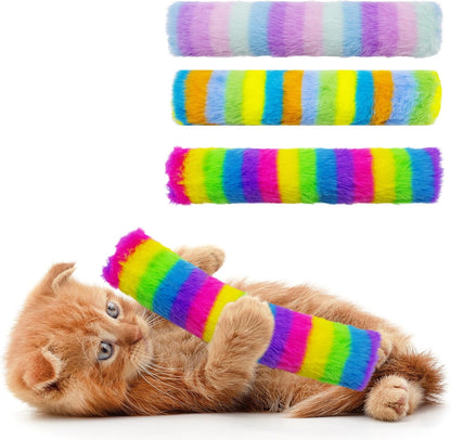 3 Pack Catnip Toys,Soft and Durable Cat Pillows Toys, Funny Cat Toy | Crinkle Sound Catnip Toys,Indoor Interactive Cat Kicker Toy, Companion Toys for Cats, Cat Toys for Indoor Cats (Gray Set)12