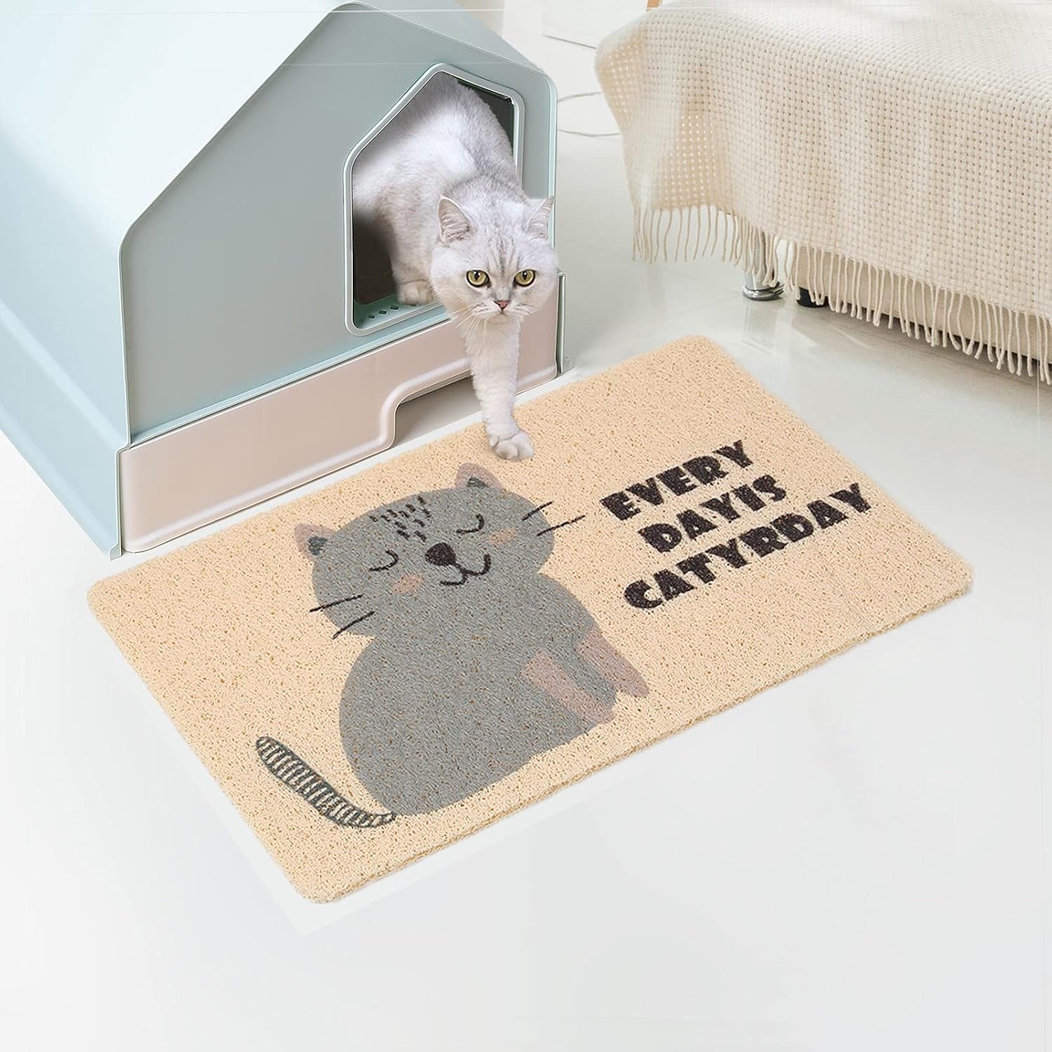 cat-litter-mat-trap-pet-food-catching-placemat-super-cute-easy-to-clean-24-16-large-durable-for-cats-and-dogs-everyday-is-catyrday