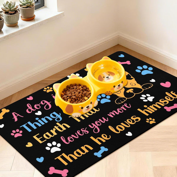 Pet Feeding Mat for Floors Cat Food Mat Waterproof Dog Food Mat and Water Absorbent Quick Dry Non Slip Mat for Cat Bowls40