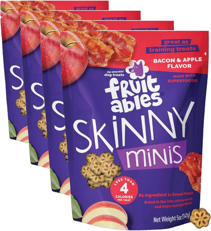Fruitables Skinny Mini Dog Treats, Training Treats, Bacon & Apple, 12Oz | Healthy Dog Treats, Crunchy Dog Biscuits, Healthy Puppy Treats, Limited Ingredient, Training Rewards, Made in USA19