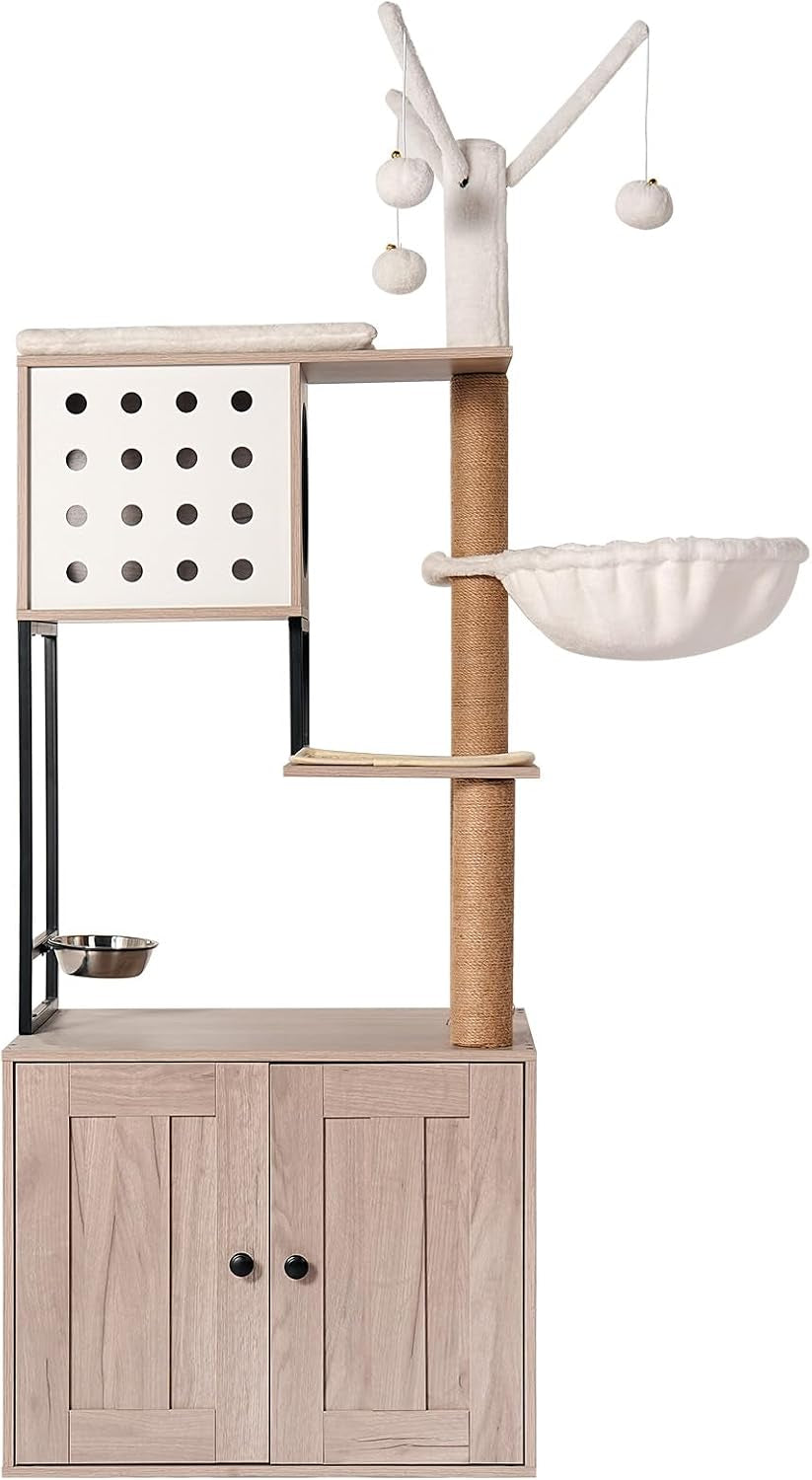 cat-tree-litter-box-enclosure-modern-all-in-one-indoor-cats-tower-with-large-platform-cat-condo-with-wood-house-food-station-hammocks-23-6