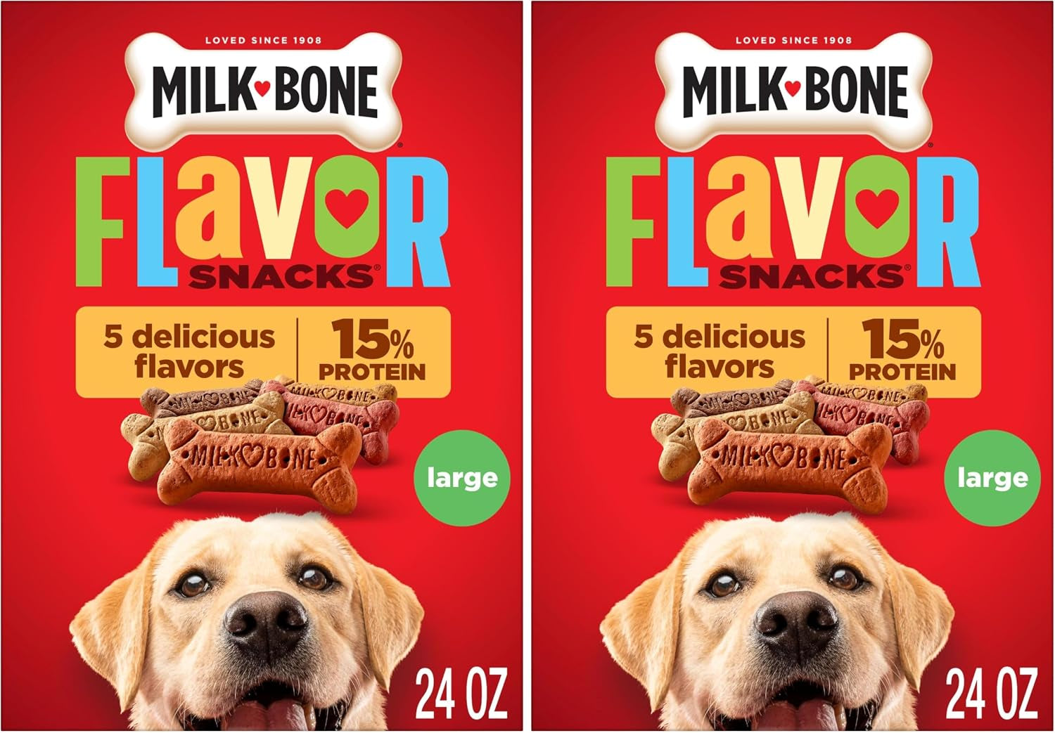 milk-bone-flavor-snacks-mini-s-dog-biscuits-flavored-crunchy-dog-treats-36-oz-canister-5-calories-per-treat-15-protein-3-flavors-per-canister-beef-chicken-bacon-naturally-artificially-flavored