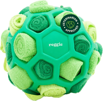 Reggie Forager Ball for Dogs | Interactive Treat Dispensing Dog Enrichment Toys | Reduces Boredom, Stress & Hyperactivity | Snuffle Toys for Dogs | Durable & Washable Dog Puzzle Toy1