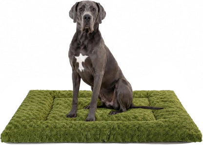 Washable Dog Bed Mat Ultra Soft Dog Crate Pad Comfy Fluffy Pet Kennel Beds Sleeping Mattress for Large Jumbo Medium Small Dogs, 36 X 23 Inch, Gray22