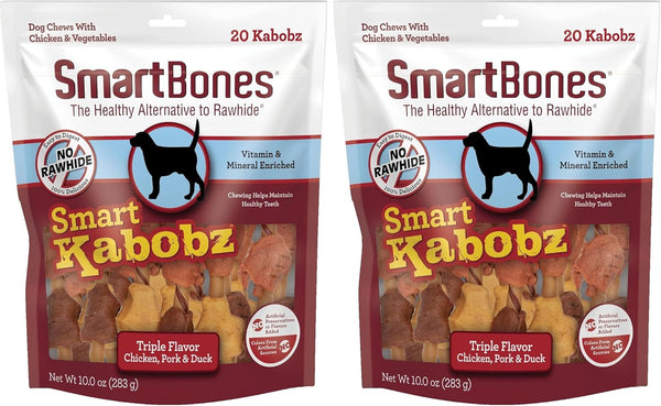 Smartbones Kabobz Rawhide-Free Dog Treat, Chicken, Pork, Duck, 18 Count | Highly Digestible, Vitamin & Mineral Enriched, Supports Dental Health, for Adult Dogs9