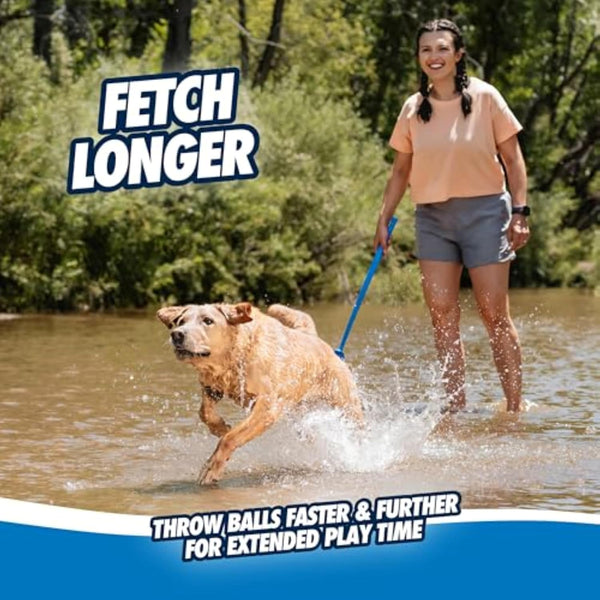 Chuckit! Dog Ball Launcher 12M Sport with 12" Handle Length for Medium 2.5" Dog Balls for Dogs 20-60 Lb, Plastic Pet Fetch Ball Thrower, Perfect for Kids, Made in USA, Blue3