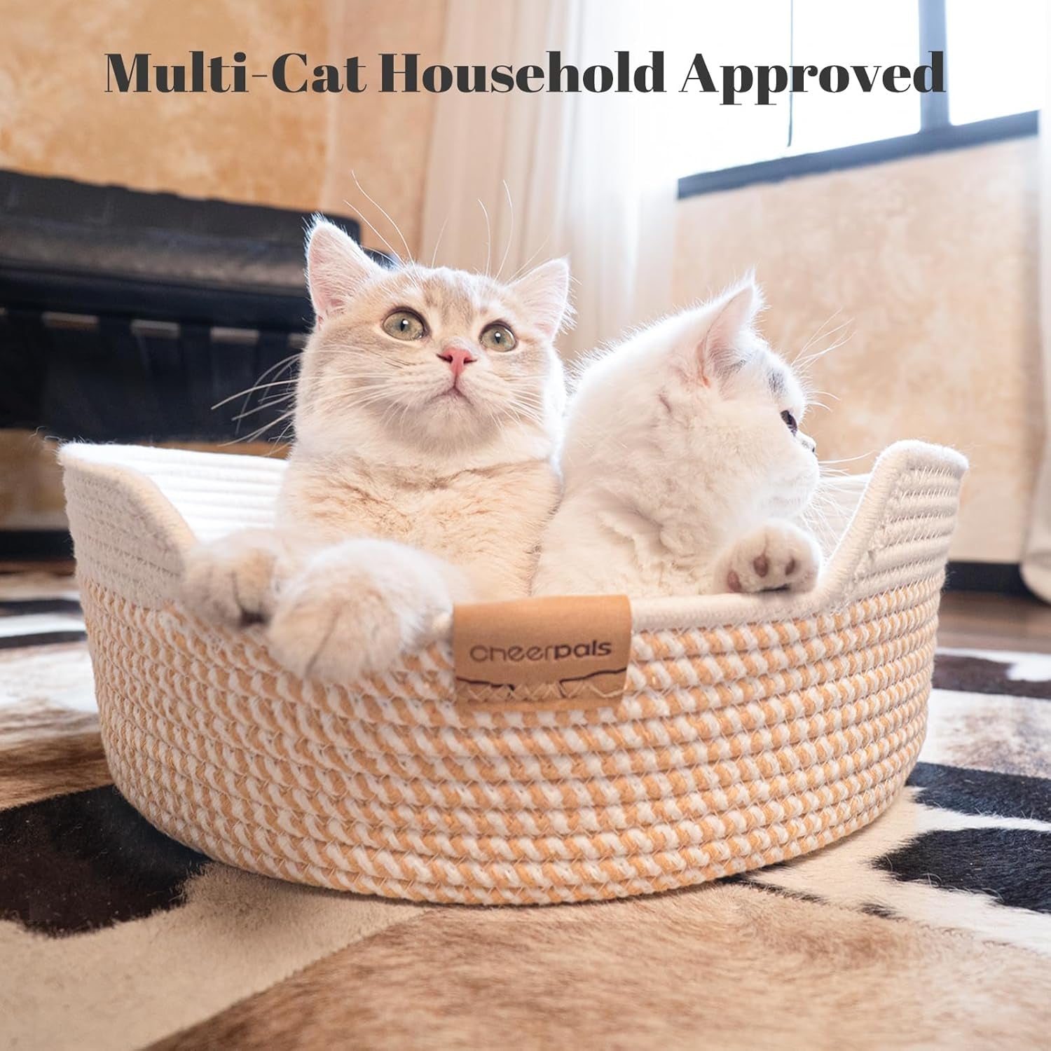 cheerhome-pets-cat-bed-basket-with-cushion-cotton-rope-woven-pet-bed-for-indoor-cats-couch-stimulicat-cat-bed-handwoven-breathable-all-season-universal-white