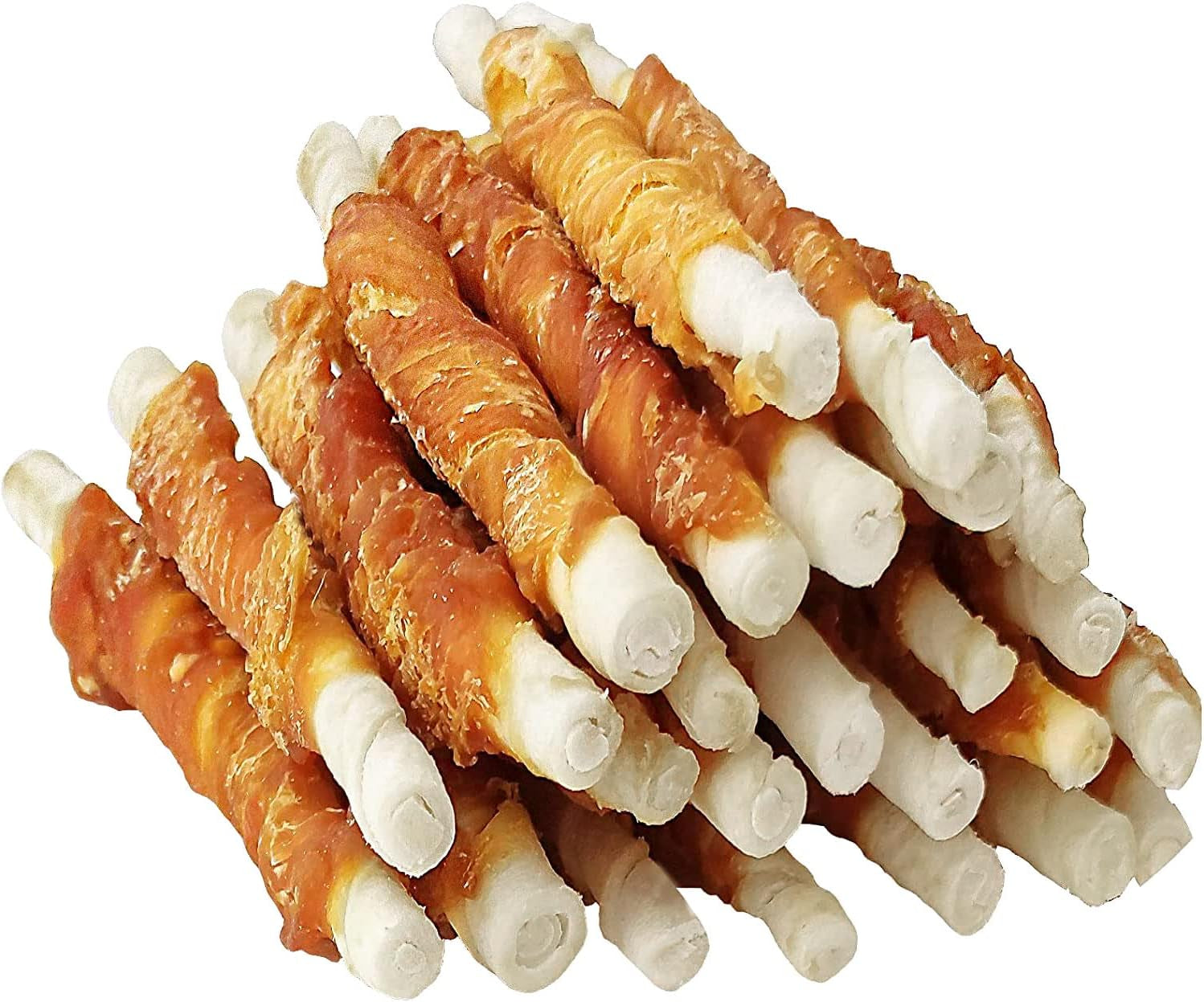mon2sun-dog-treats-5-inch-chicken-wrapped-rawhide-sticks-14-11-oz-long-lasting-chew-engagement-dental-friendly-chewing-support-sized-for-puppies-and-small-dogs