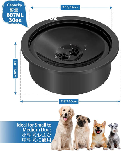 No Spill Water Bowl for Dogs, 30Oz Slow Drinking Dog Slobber Stopper, Non Spilling Messy Splash or Drip5