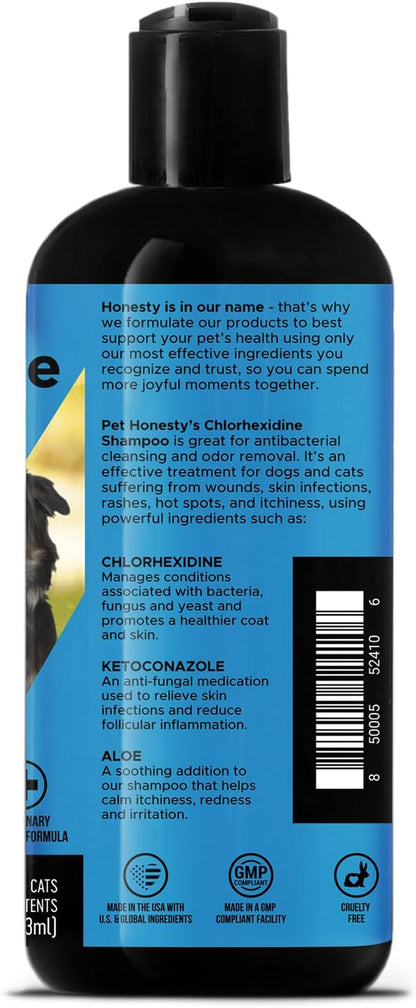 Pet Honesty Chlorhexidine Cat & Dog Seasonal Itch Relief Shampoo, for Allergies, Itching, Skin and Coat Supplement, Helps Shedding, Hot Spots, Deodorizing Dog Shampoo & Grooming Supplies,16Oz8