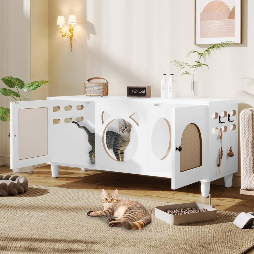 anwick-cat-litter-box-enclosure-cabinet-furniture-modern-2-in-1-wooden-cat-house-cabinet-with-storage-hook-and-scratch-board-white