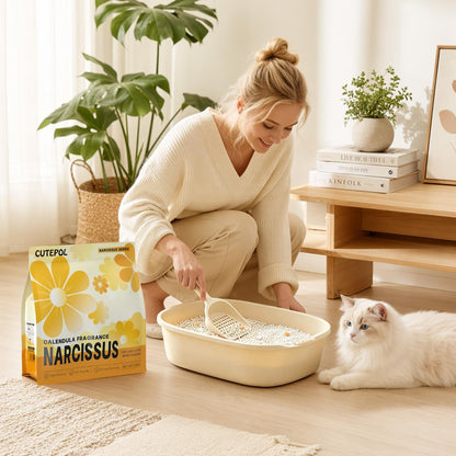 Tofu Cassava Mixed Cat Litter, Natural Ingredients, Quick Clumping, Odor Control, Flushable, Low Tracking, Low Dust, 5.5 Lb(5.5Lb×1 Packs)7