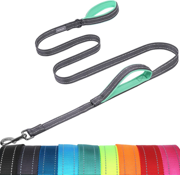 VIVAGLORY Double Handle Dog Leash Twingrip, 6Ft X 1In, Navy | Dog Leash for Collar with Traffic Handle & 2 Loop for Walking & Training, Traffic Control Reflective Heavy Duty Puppy Pet8