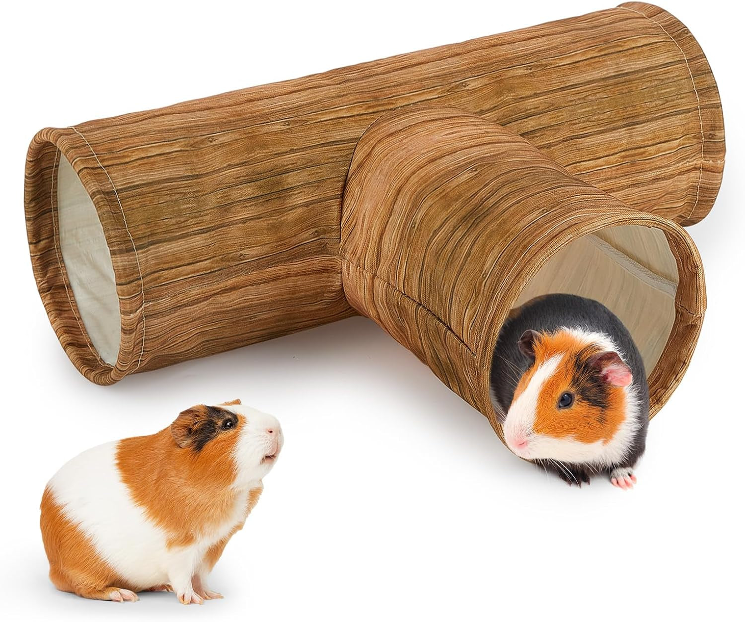 bienbee-guinea-pig-tunnel-3-way-washable-guinea-pig-hideout-foldable-rabbit-tunnel-guinea-pigs-toys-for-bunny-hamster-chinchilla-ferret-rabbit-guinea-pigs-accessories-mushroom-guinea-pig-hideout-portable-tubes-with-cute-print-high-dense-fabric-for-small-pets-hiding-resting-playing-and-exploring