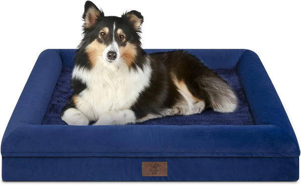 XL Orthopedic Waterprood Dog Bed for Extra Large Size Dogs | 360 Degree Bolster Support, Egg Crate Foam, Waterproof Liner, Non-Slip Bottom, Machine Washable Cover, 45 X 35 Inch10