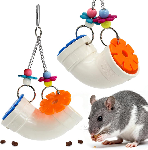 Rat Enrichment Foraging Toy, Wide Opening for More Treats, Easy-Clean | Slow Feeder Hanging Fancy Cage Puzzle Toy for Rats & Mice, Inspires Foraging Instincts to Relieve Boredom and Keep Healthy7