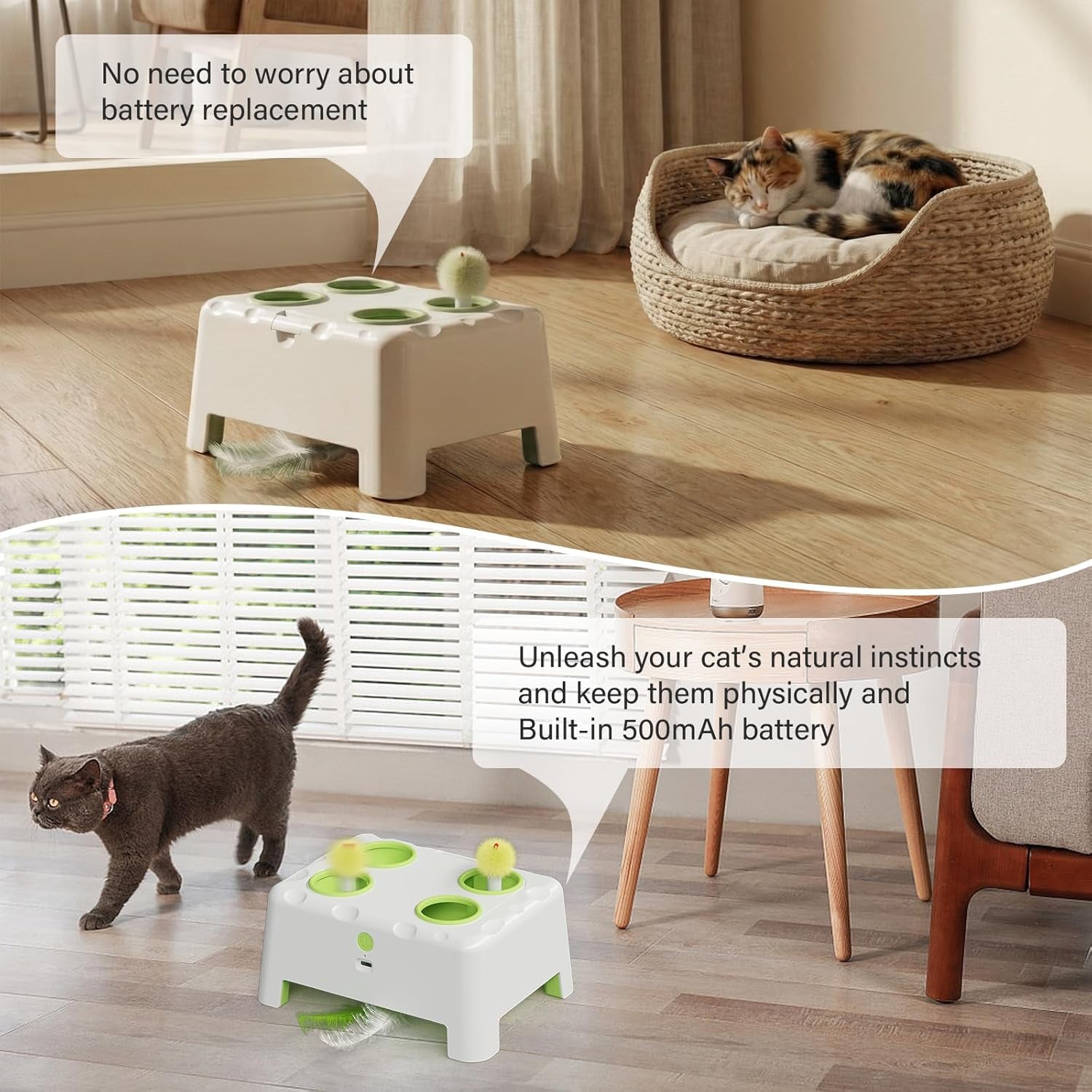 magic-house-interactive-cat-toy-with-3-modes-rechargeable-whack-a-mole-feather-toy-for-indoor-cats-4-holes-4-accessories