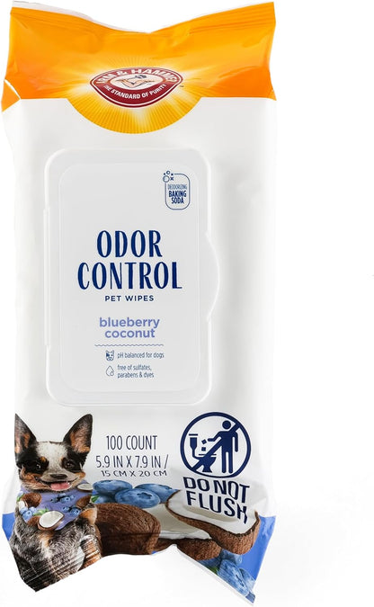 Arm & Hammer Odor Control Dog Wipes, Kiwi Blossom, 100 Count | Baking Soda Deodorizing Formula for Gentle Everyday Cleaning between Baths7