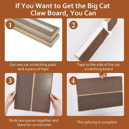 Happyfreesx Splicing Cat Scratch Pad: Cat Scratchers for Indoor Cats and Kitten, 2 Pack Cat Scratching Pad, Cat Scratcher Cardboard, Scratching Pad, Premium Scratch from Cats, Double-Sided Design3