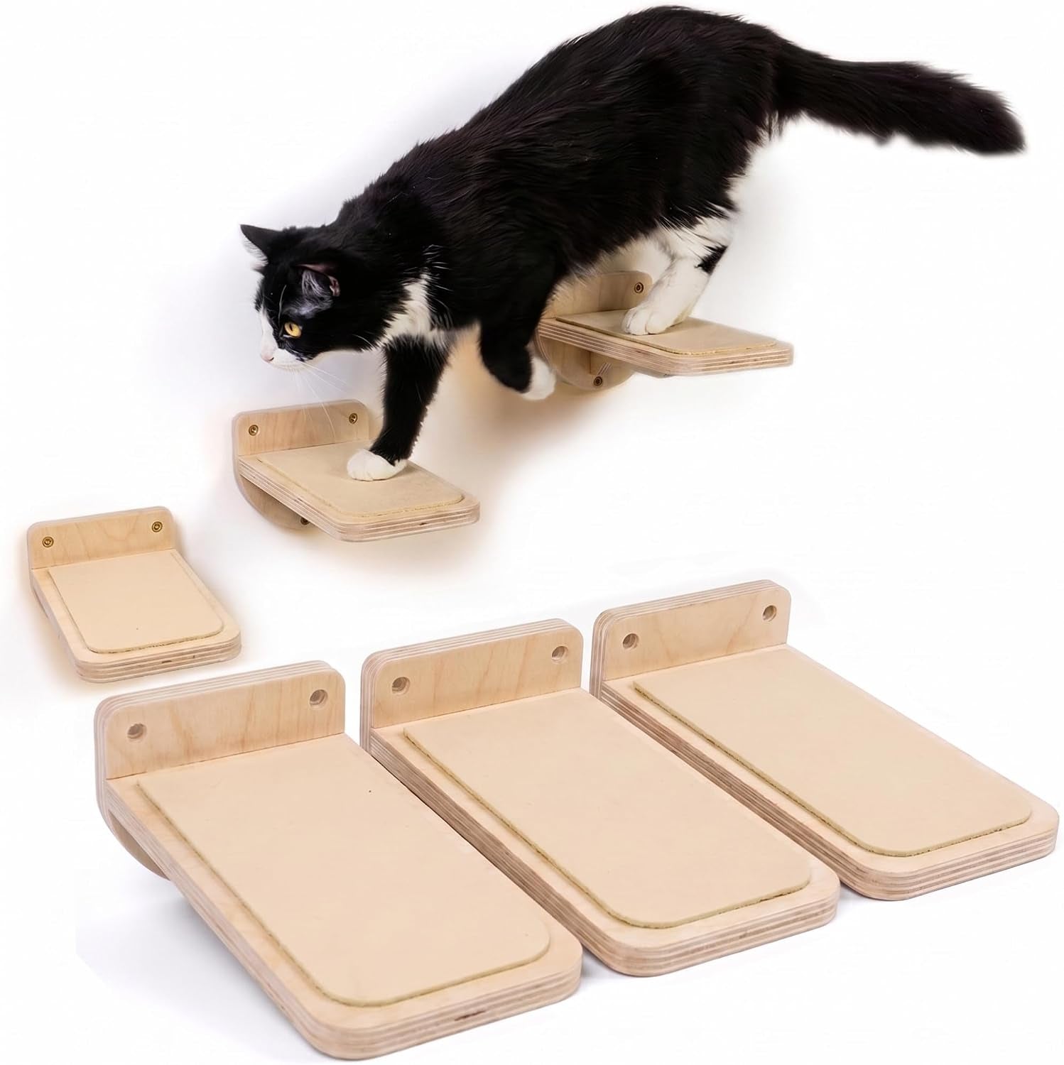 inicio-cat-wall-stairs-set-of-3-wall-steps-for-cats-to-climb-with-fixtures-8-7x4-7-floating-steps-for-climbing-or-playing-for-kittens-and-adult-cats-dark-brown