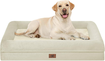 XL Orthopedic Waterprood Dog Bed for Extra Large Size Dogs | 360 Degree Bolster Support, Egg Crate Foam, Waterproof Liner, Non-Slip Bottom, Machine Washable Cover, 45 X 35 Inch27