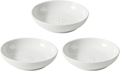 Havniva Elevated Cat Bowls, Cat Food and Water Bowl Set, Ceramic Cat Bowl | Raised Cat Food Bowls, Whisker Friendly, 5.6” Shallow Cat Dishes + 6” Wide Cat Plates, Non-Slip Wood Stand, Two Heights15