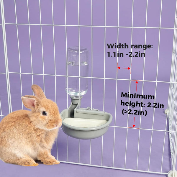 VANNON Gravity Pet Water Bowl, 16Oz Anti-Splash Crate Dispenser, Grey | Anti-Splash Gravity Water Bowl with a Floating Disk Helps Reduce Spills While Keeping Water Cleaner for Everyday Hydration.3