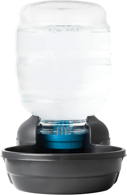 Petmate Replendish Automatic Dog Water Dispenser Gravity Pet Waterer with Microban Protection Base, 100% BPA Free - 4 Gallon, Wide Mouth Bowl, with 2 Extra Filters2