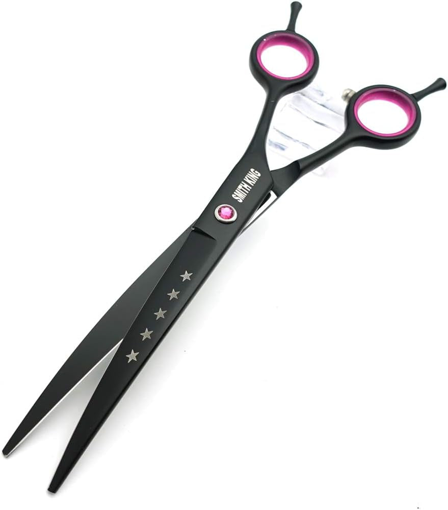 7-0-inches-professional-dog-grooming-scissors-set-straight-thinning-curved-chunkers-4pcs-in-1-set-with-comb