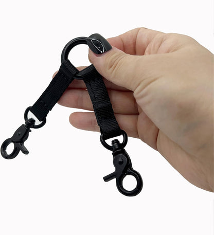 Double Clip Dog Leash for Two Dogs,Double Headed Hook Pet Safety 2 Way Coupler with Nickel Plated Swivel Clip5