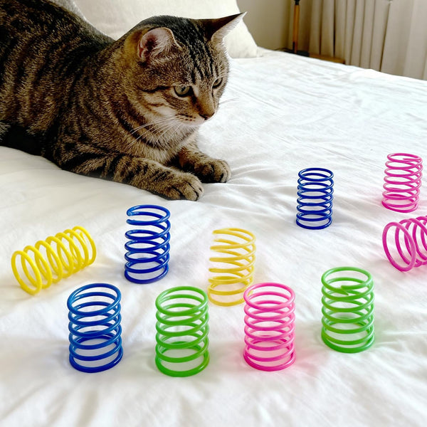 Cat Toys for Indoor Cats, 35 Packs Interactive Cat Toys Set for Kitten | Cat Toy Set with Colorful Spring, Mouse & Bell Ball, Variety Pack for Bored Kittens & Adults Self Play, Cat Toy Bulk8