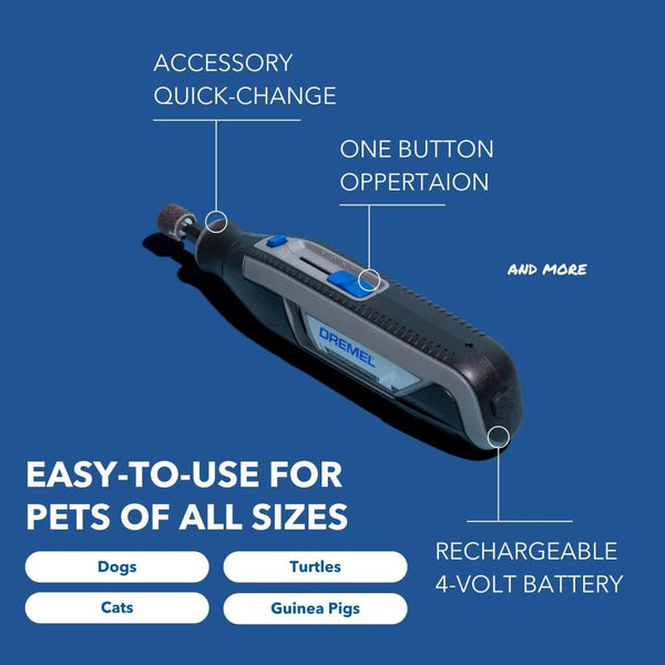 Dremel Pawcontrol 7760-PET Dog Nail Grinder and Trimmer - Cordless & Rechargeable Pet Grooming Tool Kit - Safe for Dogs, Cats, and Small Animals (Amazon Exclusive)3