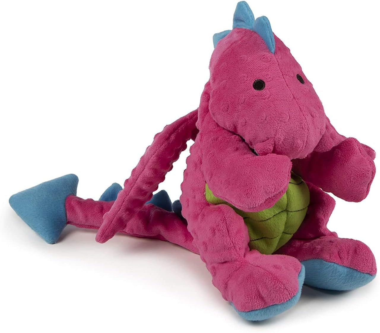 godog-bubble-plush-dragons-squeaky-dog-toy-chew-guard-technology-coral-large